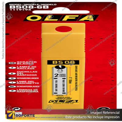 100MM BS08-6B 4-INCH THICK SCRAPER BLADE - 6 PACK VARIATION: DEFAULT TITLE