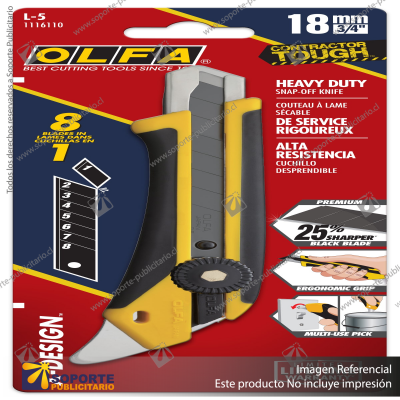 18MM L-5 FIBERGLASS UTILITY KNIFE WITH MULTI-PICK VARIATION: DEFAULT TITLE
