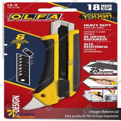 18MM LA-X FIBERGLASS UTILITY KNIFE WITH MULTI-PICK VARIATION: DEFAULT TITLE