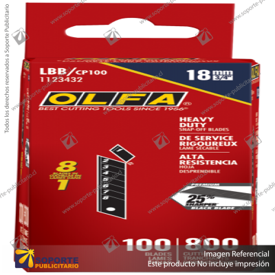 18MM LBB ULTRA-SHARP BLACK SNAP BLADE - 10, 50, OR 100 PACKS VARIATION: 10 PK