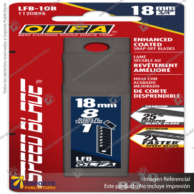 18MM LFB-10B ULTRA-SHARP BLACK SPEED BLADE, 10-PACK VARIATION: DEFAULT TITLE