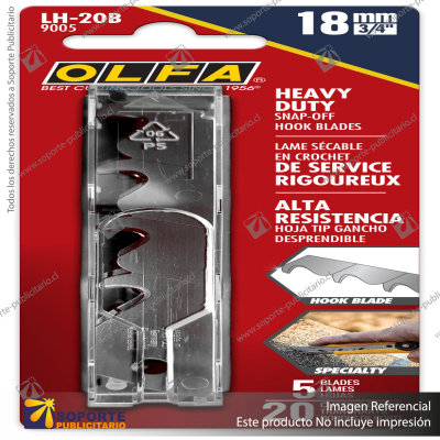 18MM LH-20B HOOK SNAP BLADES - 5 PACK VARIATION: DEFAULT TITLE