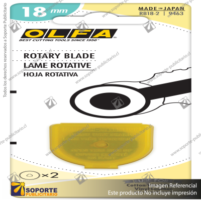 18MM RB18-2 STAINLESS STEEL ROTARY BLADE, 2 PACK VARIATION: DEFAULT TITLE