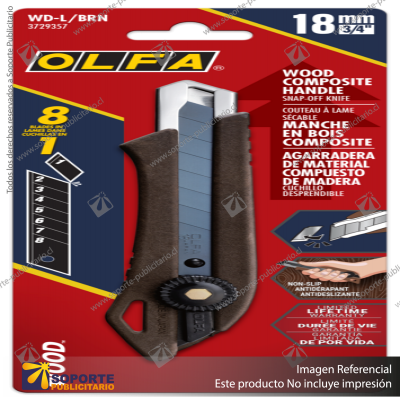 18MM WD-L WOOD COMPOSITE RATCHET LOCK UTILITY KNIFE VARIATION: DEFAULT TITLE