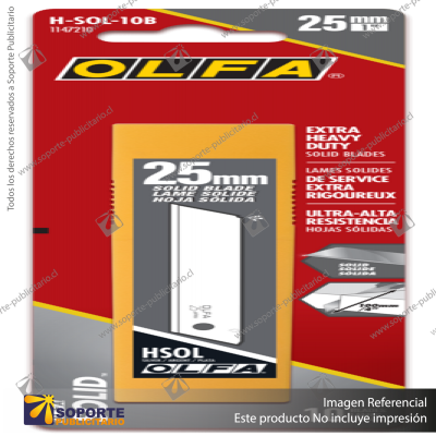 25MM H-SOL-10B SOLID BLADES, 10PK VARIATION: DEFAULT TITLE