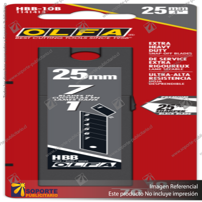 25MM HBB ULTRA-SHARP BLACK SNAP BLADE - 5, 10, 20, OR 40 PACKS VARIATION: HBB-20B