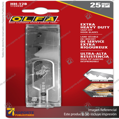 25MM HH-12B HOOK SNAP BLADES - 3 PACK VARIATION: DEFAULT TITLE