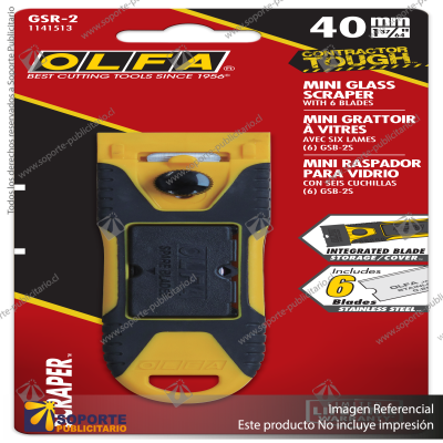 40MM GSR-2 STAINLESS STEEL BLADE MINI GLASS SCRAPER VARIATION: DEFAULT TITLE