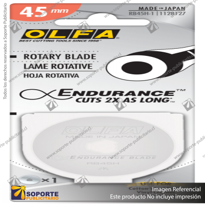 45MM TUNGSTEN STEEL ENDURANCE ROTARY BLADE, 1 OR 2 PACK VARIATION: 1PK
