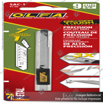 9MM SAC-1 STAINLESS-STEEL GRAPHICS KNIFE WITH 30-DEGREE PRECISION BLADE VARIATION: DEFAULT TITLE