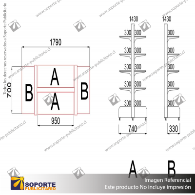 A – NAVE CENTRAL 1 – GóNDOLA CENTRAL 1430X1790X700