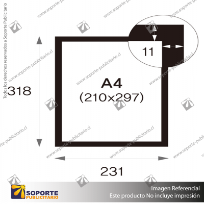 A4 MAGNET WALL MOUNT SIGN HOLDER