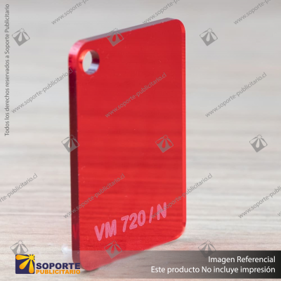 ACRILICO CAST ROJO VM720/N 3 X 1220 X 2440