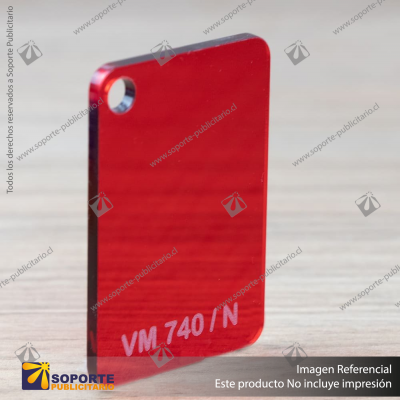 ACRILICO CAST ROJO VM740/N 3 X 1220 X 2440
