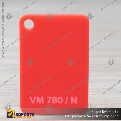 ACRILICO CAST ROJO VM780/N 3 X 1220 X 2440