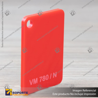 ACRILICO CAST ROJO VM780/N 3 X 1220 X 2440