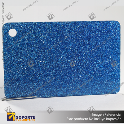 ACRILICO CYAN GLITTER 3MM