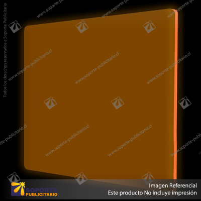 ACRILICO FLUORESCENTE AMBAR CLEAR NOVO 3MM