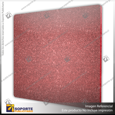 ACRILICO GLITTER CLEAR RED