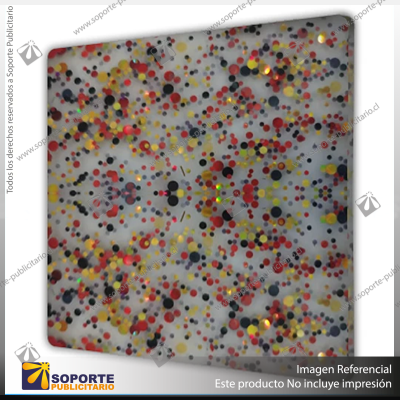 ACRILICO GLITTER CONFETTI DOTS BLACK RED GOLD NOVO 3MM