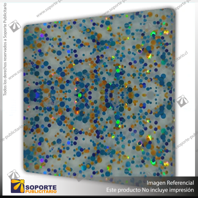 ACRILICO GLITTER CONFETTI DOTS BLUE GOLD