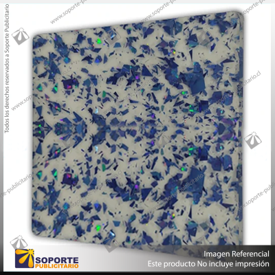 ACRILICO GLITTER CONFETTI FLAKE BLUE NOVO 3MM