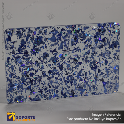 ACRILICO GLITTER CONFETTI FLAKE BLUE NOVO 3MM