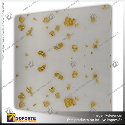 ACRILICO GLITTER FOIL GOLD CLEAR NOVO 3MM