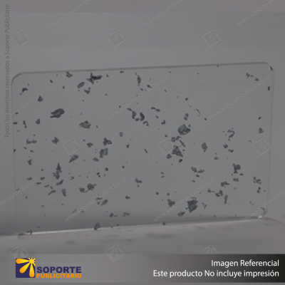 ACRILICO GLITTER FOIL SILVER CLEAR NOVO 3MM