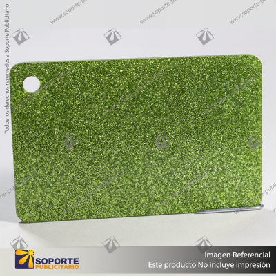 ACRILICO GLITTER LIGHT GREEN NOVO 3MM