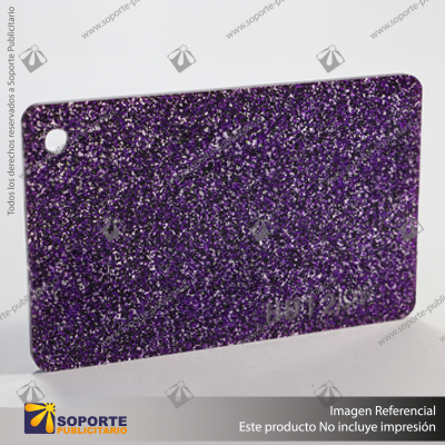 ACRILICO GLITTER PURPLE NOVO 3MM