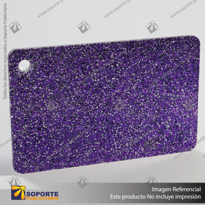 ACRILICO GLITTER PURPLE SILVER NOVO 3MM