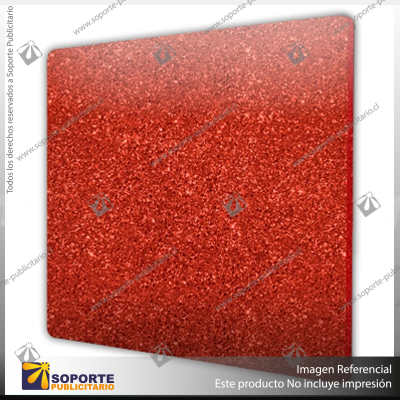 ACRILICO GLITTER RED GOLD NOVO 3MM