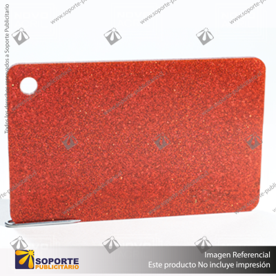 ACRILICO GLITTER RED