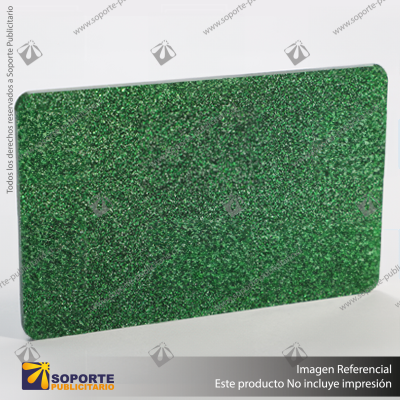 ACRILICOS GLITTER GREEN