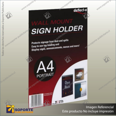 ACRYLIC SIGN HOLDER - WALL MOUNTED