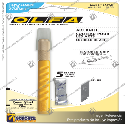 AK-1/5B GRAPHIC ART KNIFE WITH 5 REPLACEMENT BLADES VARIATION: PRO