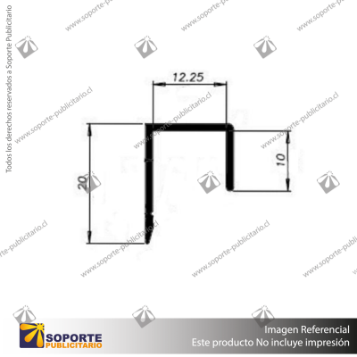 ALUMINIUM CHANNEL CAPPING - 12MM PANELS