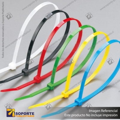 AMARRA PLASTICA 300X3,6MM AMARILLO BL100 UNID