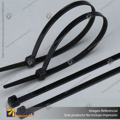 AMARRA PLASTICA 300X3,6MM NEGRA BL100 UNID