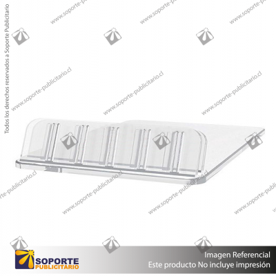 ANGLED SIGN HOLDER, MATERIALS UP TO 0.035" THICK, PACK OF 10