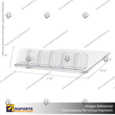 ANGLED SIGN HOLDER, MATERIALS UP TO 0.035" THICK, PACK OF 10