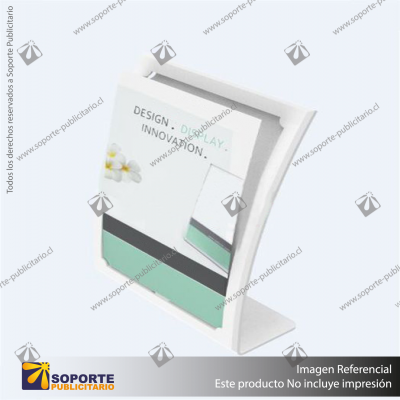 ANTI-GLARE CURVED SIGN HOLDER A5 WHITE