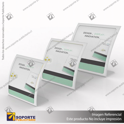 ANTI-GLARE CURVED SIGN HOLDER A5 WHITE