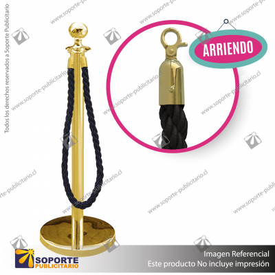 ARRIENDO DIARIO POSTE EMPERADOR DORADO CON CORDóN NEGRO