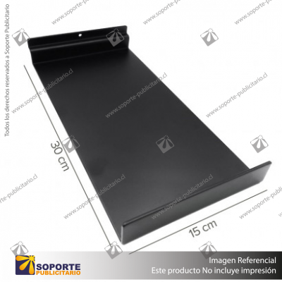 BANDEJA METALICA A PANEL RANURADO 15X30 CM