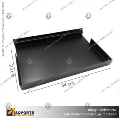 BANDEJA METALICA A PANEL RANURADO 23X34X3 CM