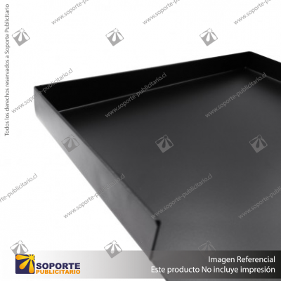 BANDEJA METALICA A PANEL RANURADO 23X34X3 CM