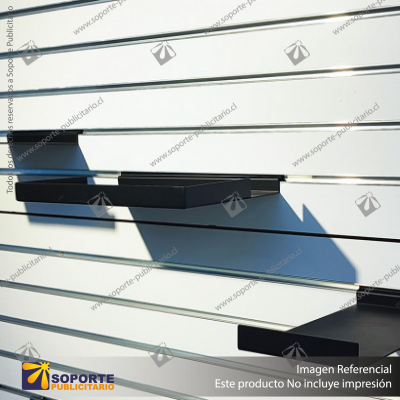 BANDEJA METALICA A PANEL RANURADO 30X15 CM