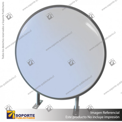 BANDEROLA ACRILICO REDONDA DIAMETRO 60CM (CURVA)